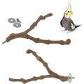 Pet Standing Stick Wild Grape Wood Pole Parrot Cockatiel Parakeet Station Board Bite Claw Grinding Toy Bird Cage Accessories