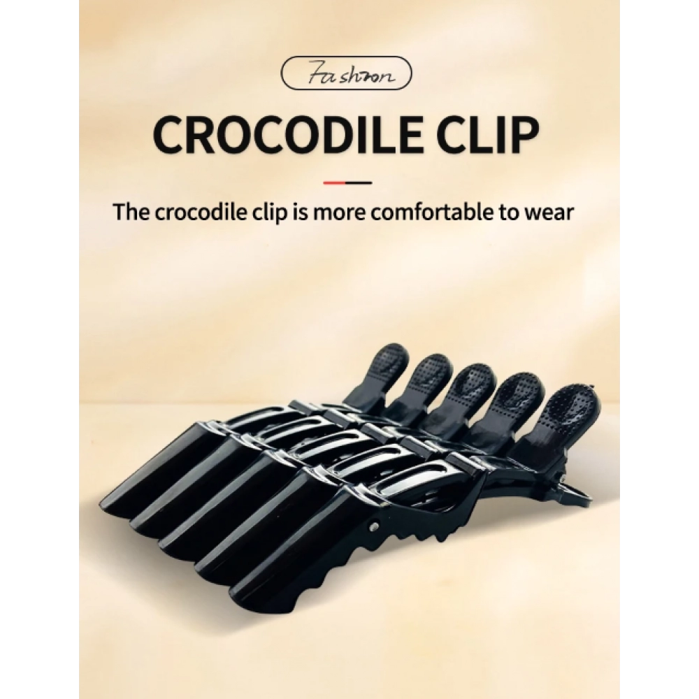 6Pcs Hairdressing Alligator Clip Salon Perm Hair Dye Plastic Hairpin Wig Clip Haircut Partition Styling Clip Supplies