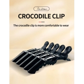 6Pcs Hairdressing Alligator Clip Salon Perm Hair Dye Plastic Hairpin Wig Clip Haircut Partition Styling Clip Supplies