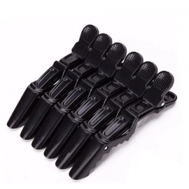 6Pcs Hairdressing Alligator Clip Salon Perm Hair Dye Plastic Hairpin Wig Clip Haircut Partition Styling Clip Supplies