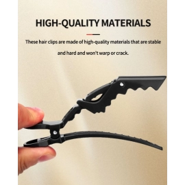 6Pcs Hairdressing Alligator Clip Salon Perm Hair Dye Plastic Hairpin Wig Clip Haircut Partition Styling Clip Supplies