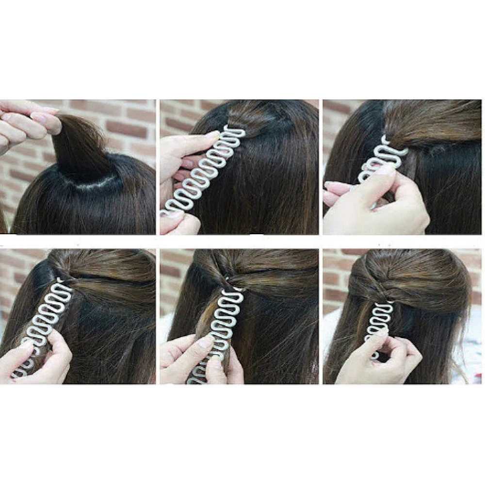 3pcs Hair Braid Tool Holder Clip Wave Hair Braiding Tool Weave Hair Braider Roller Twist Styling Tool Women DIY Accessories